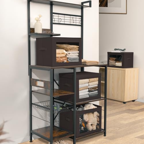 Stackable Storage Bins with Lids (5 Count)