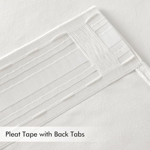 White Velvet Pinch Pleat Blackout Curtains W52 X L90 Inches (2 Count)
