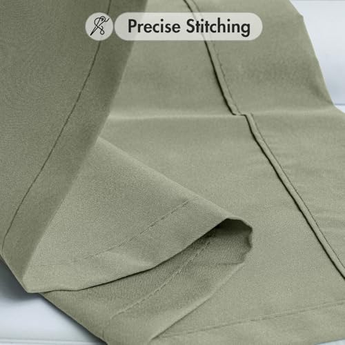 Sage Green Privacy Sheer Curtains 2 Panels 42W x 84L (2 Count)