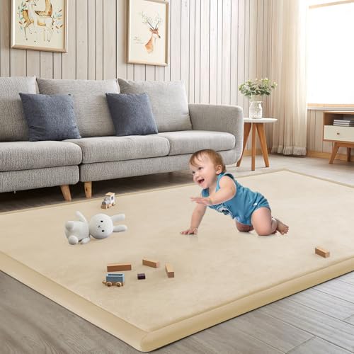 Baby Play Mat for Floor Nursery Rug Muscle Mat Area Rug Playroom Rug Playpen Mat Elastic Foam 1.3" Thick Crawling Mat for Babies