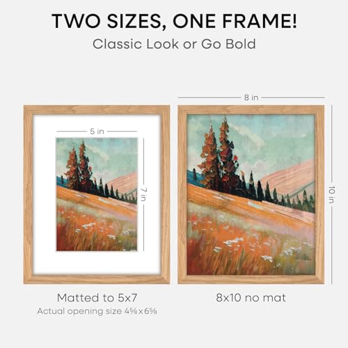 8x10 Natural Oak Picture Frame (2 Count)