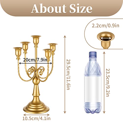 Gold Candelabra Candle Holders for Wedding Centerpieces