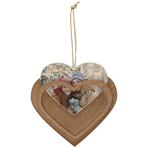 Heart Shaped 2.25x1.75 Wood Photo Ornaments
