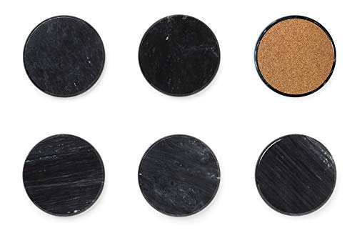 Natural Polished Marble Coasters (6 Count)