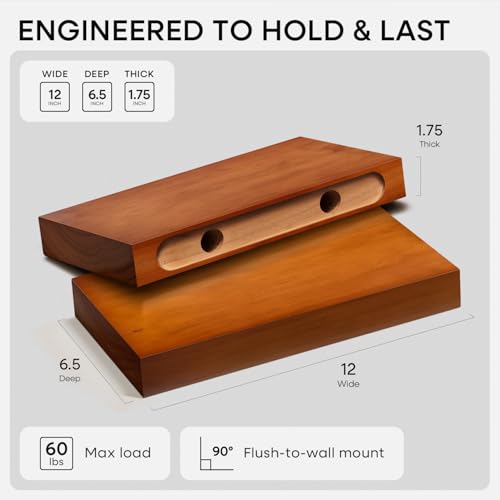 12 Inch Floating Shelves (3 Count)