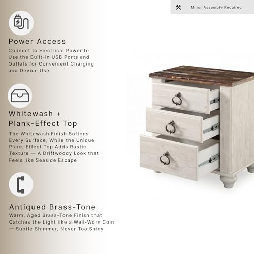 Willowton 2 Drawer Nightstand