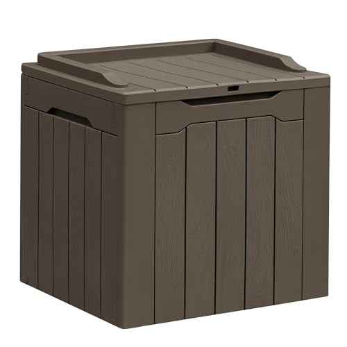 31 Gallon Resin Deck Box All Weather Outdoor Storage Boxes for Patio Furniture Set