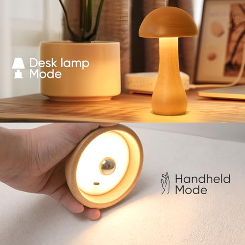 Wooden Small Mushroom Lamp