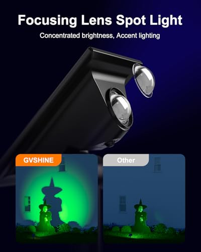 6 Pack Color Changing Solar Power Spot Lights for Halloween Decorations LED (6 Count)