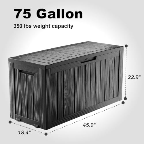 75 Gallon Deck Boxes Outdoor Waterproof