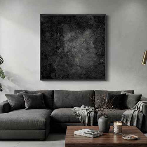 Extra Large Framed Black Abstract Wall Art Decor for Living Room
