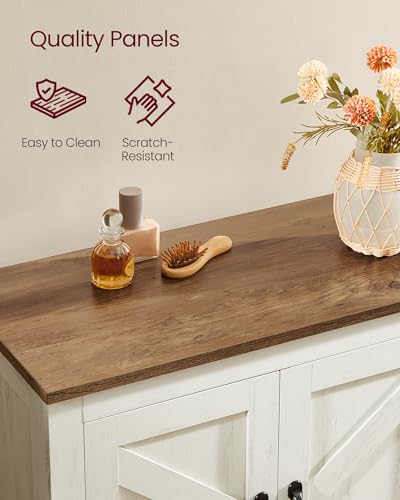 Farmhouse Storage Cabinet with 4 Barn Doors