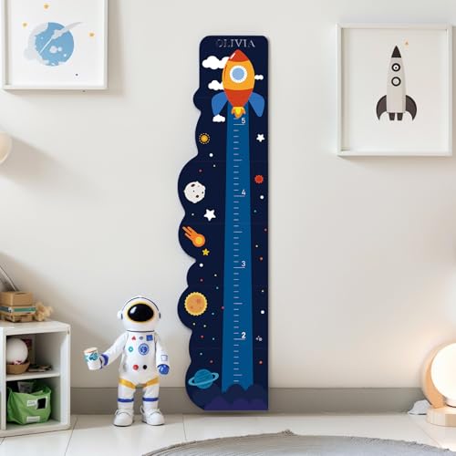 Custom Name Wood Wall Height Chart for Kids Growth Tracking