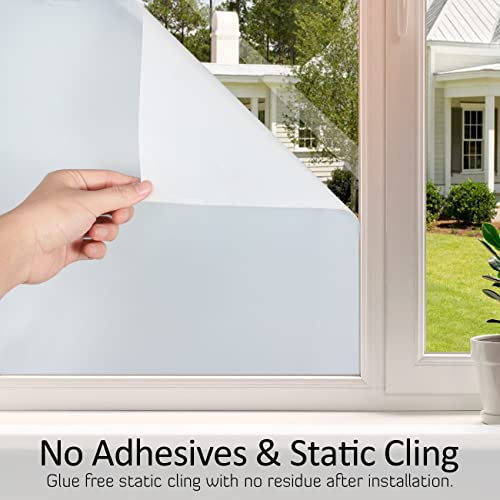 White Frosted Glass Window Privacy Film