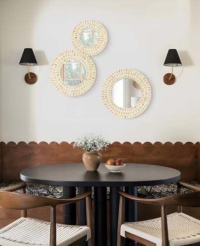 Boho Mirror Wall Decor for Living Room (3 Count)