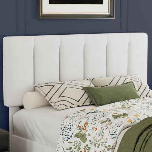 Queen Size Bed Frame with Upholstered Headboard