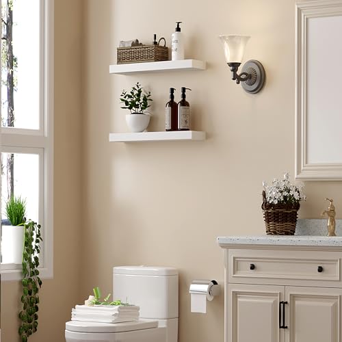 Wood Floating Shelves 16 inch Set of 2 (2 Count)
