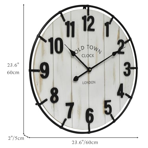 Large Old Town Farmhouse Wall Clock