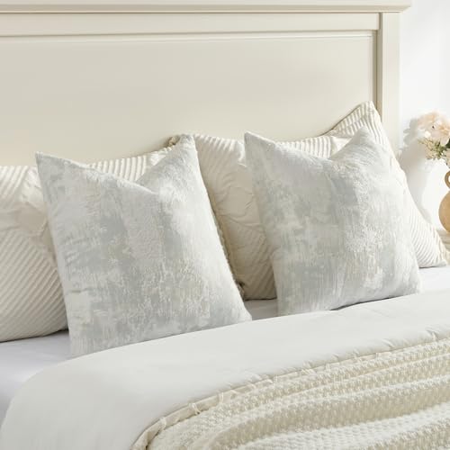 Pack of 2 Faux Cashmere Throw Pillow Covers 16x16 Inch