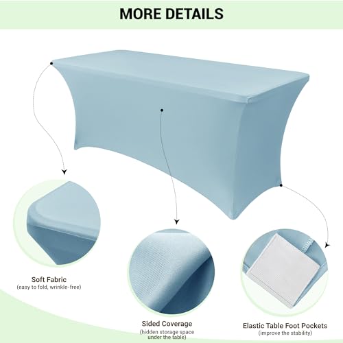6ft Stretch Spandex Table Cover (4 Count)