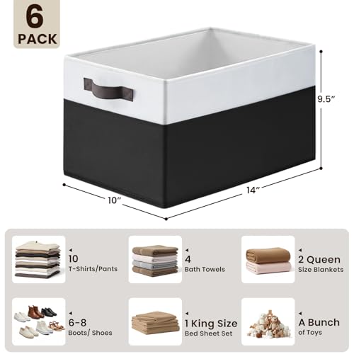 6 Pack Closet Organizers and Storage Bins (6 Count)