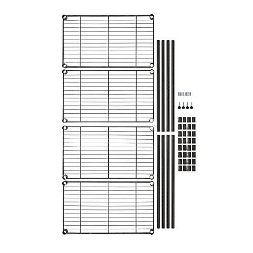4 Shelf Steel Wire Storage Shelves for Garage