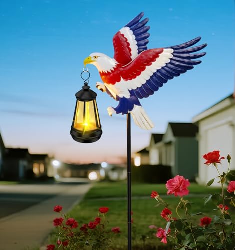 Solar Garden Lights Eagle Decor