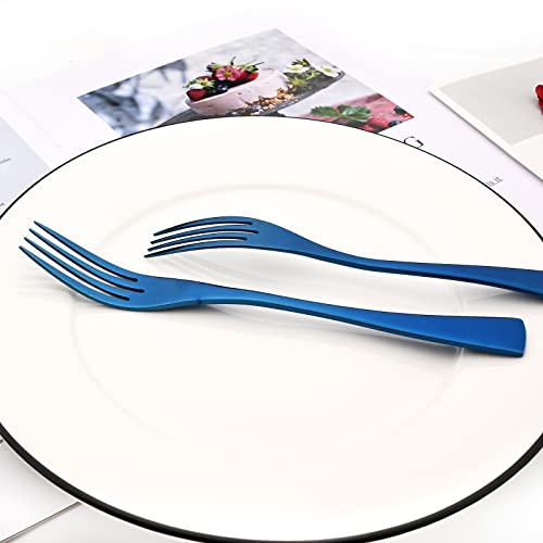 24 Piece Blue Flatware (13.24 Count)