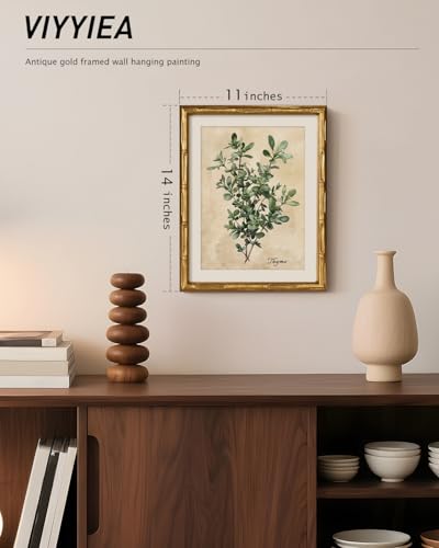 Gold Framed Bamboo Wall Art