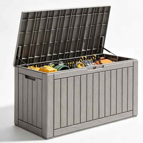 120 Gallon Outdoor Storage Box Waterproof Deck Box for Patio