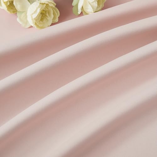 Pink Pinch Pleated Curtains 90 Inches Long for Bedroom (2 Count)