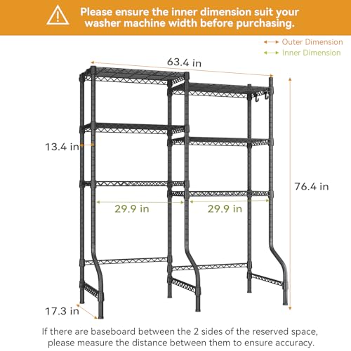 U15 Over Washer and Dryer Storage Shelves (6 Count)