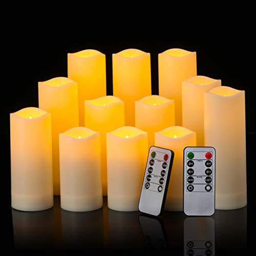 Waterproof Flickering Flameless Candles (12 Count)