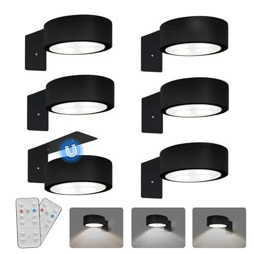 6 Pack Battery Operated Picture Light Magnetic Painting Light with 3 Lighting Modes (6 Count)