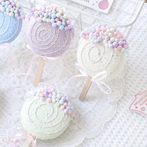 Colorful Macaron Lollipop Party Decorations (6 Count)