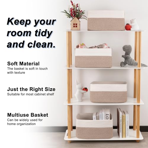 4 Pack Storage Baskets for Organizing (4 Count)
