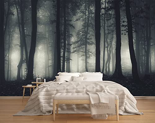 Foggy Forest Wallpaper Misty Jungle Rainforest Trees Nature Landscape Wall Mural