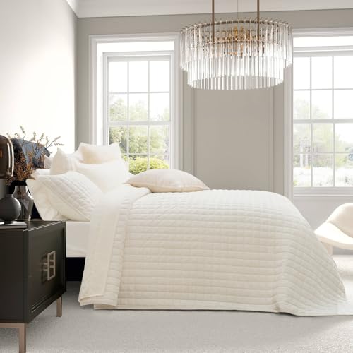 Channel Box Stitch Velvet Quilt Set