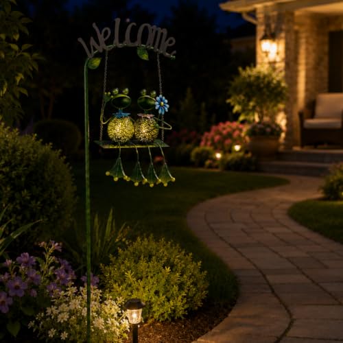 Solar Frog Garden Stake Lights Outdoor Waterproof