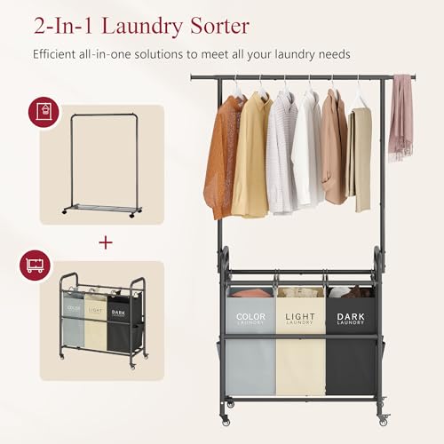 Laundry Sorter 3 Section