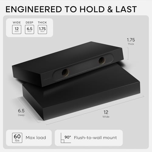 12 Inch Floating Shelves (3 Count)