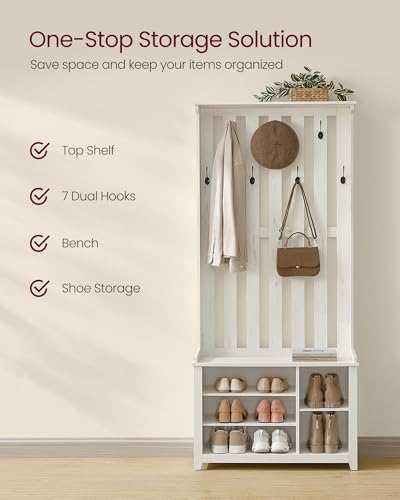 Hall Tree with Bench and Shoe Storage
