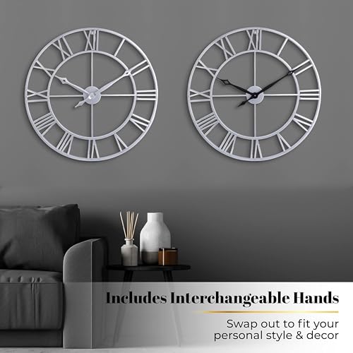 Large 30 Inch Wall Clock for Living Room Decor