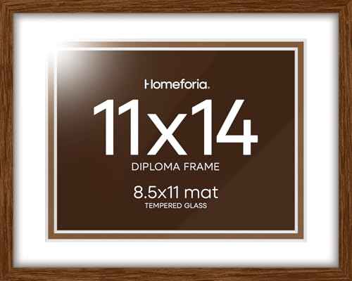 11x14 Brown Oak Diploma Frame