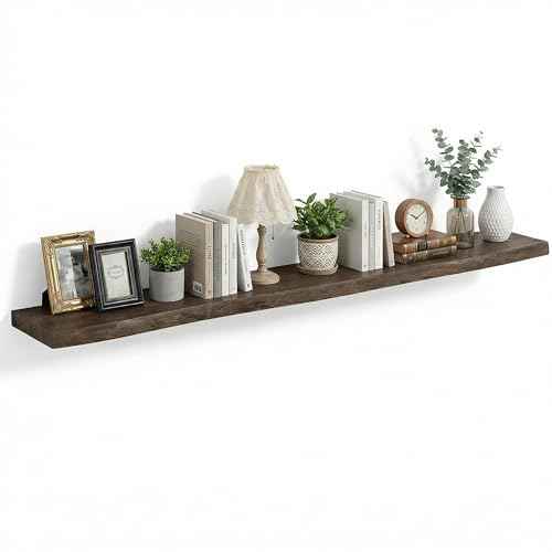 Wood Floating Shelves Live Edge 72” Set of 1