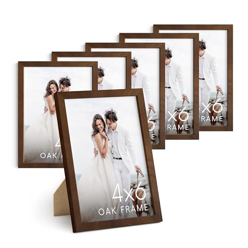 Standalone Walnut Oak Frame Set of 6 (6 Count)