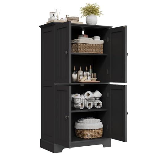 Bathroom Floor Cabinet with Adjustable Shelves
