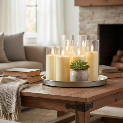 Ivory Flameless LED Pillar Candles (9 Count)