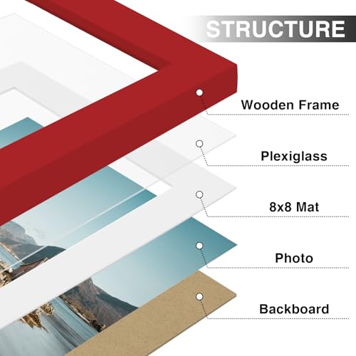 12x12 Picture Frames Set of 9 for Wall Mounting (9 Count)
