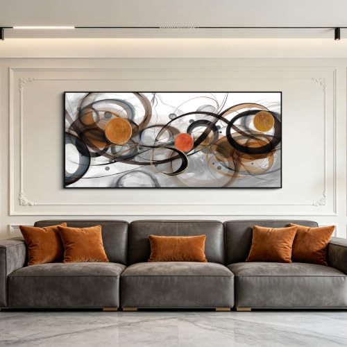 Abstract Canvas Wall Art Orange Picture for Living Room Wall Decor